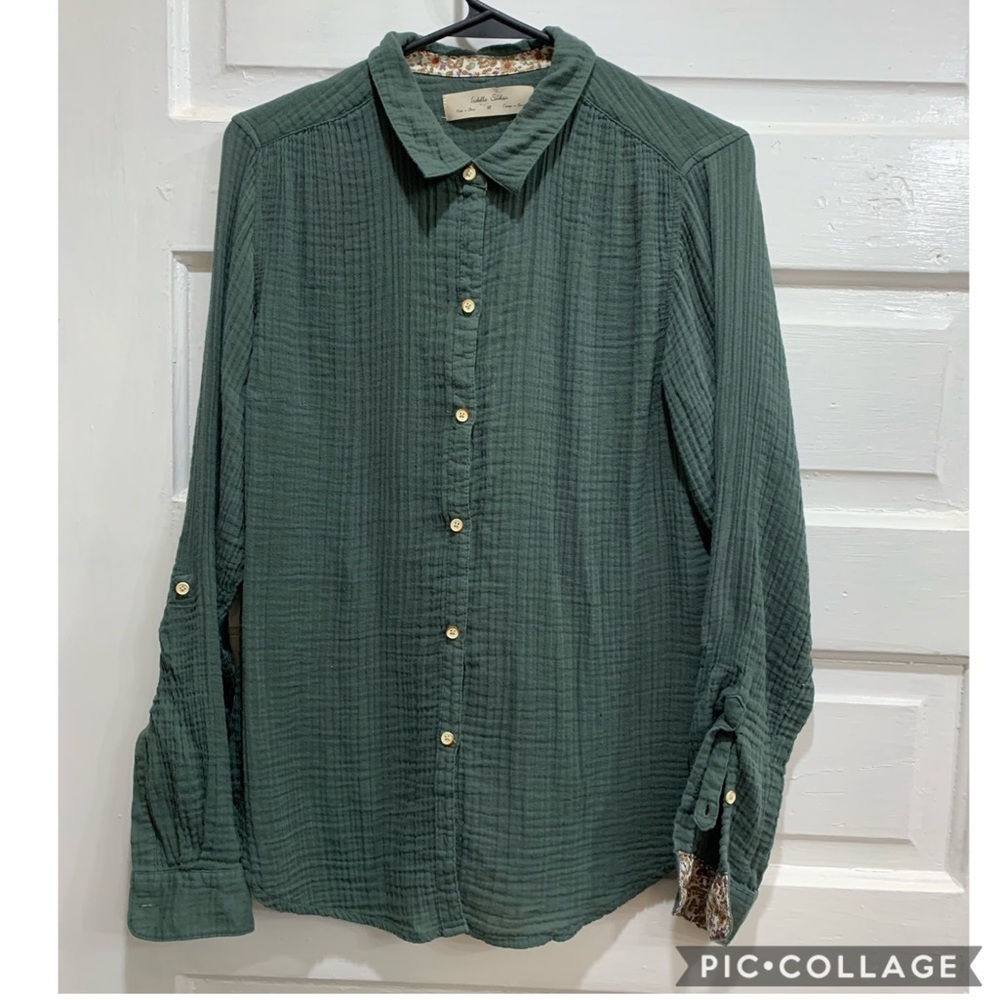 Isabella Sinclair M Women’s Button Down Green - image 1